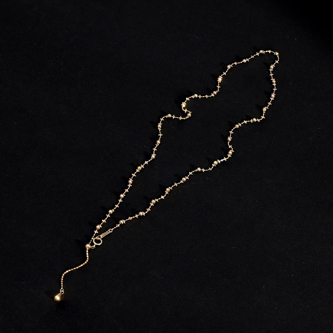 本真 | “了缘”严选精品18k金素项链45cm（实际克重以证书为准）