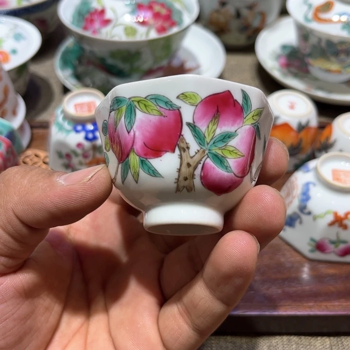 纯手绘精品盖碗杯