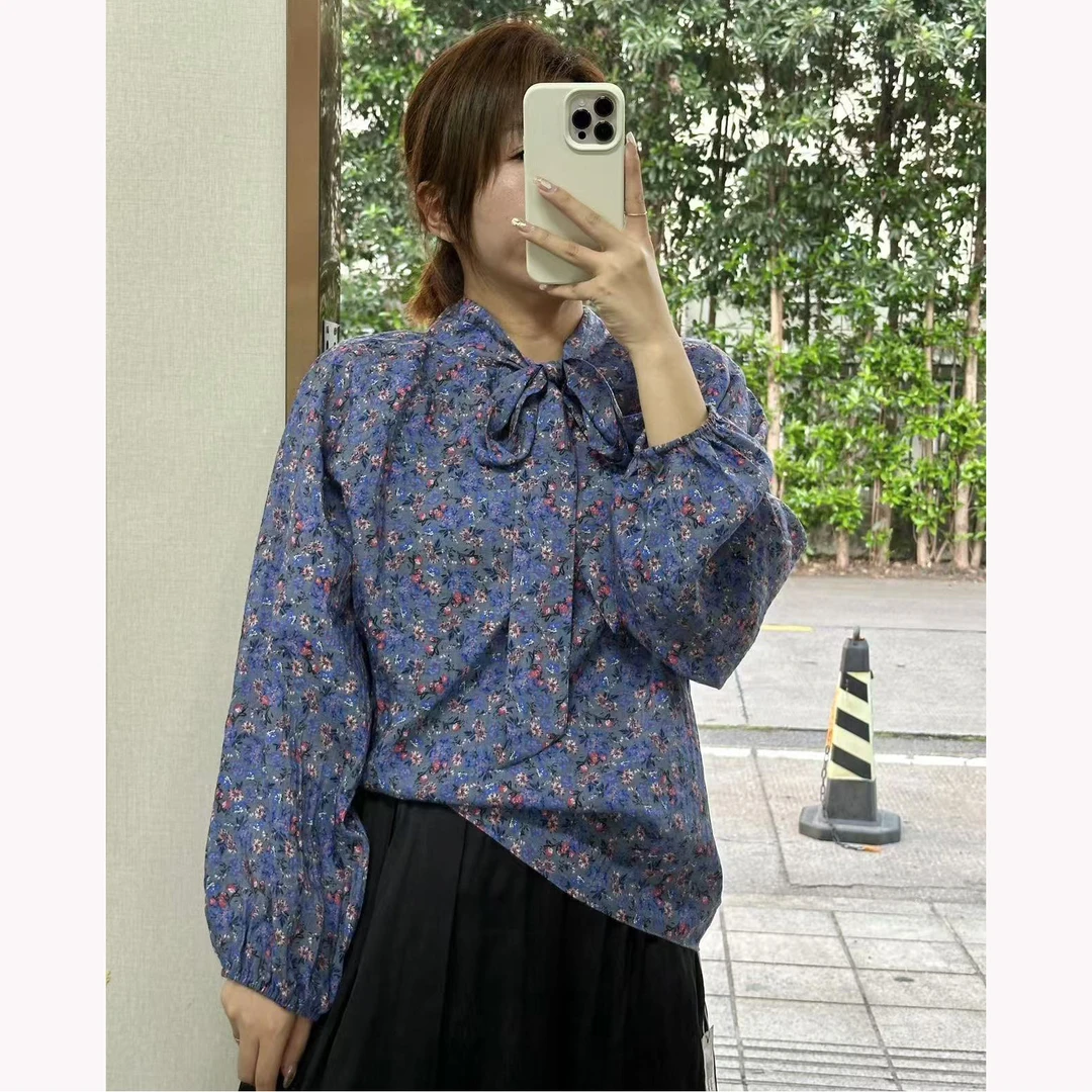 ZR116秋季碎花时尚休闲长袖衬衫