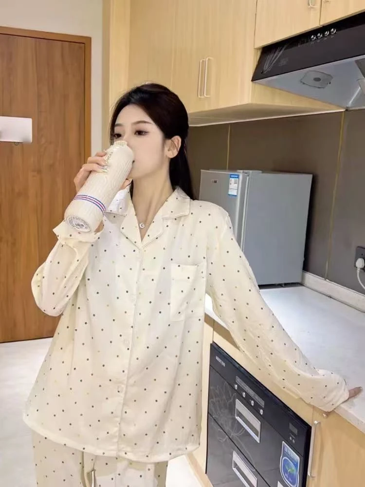秋款睡衣长裤家居服套装蜡笔小新大码睡衣秋季家居服卡通长袖