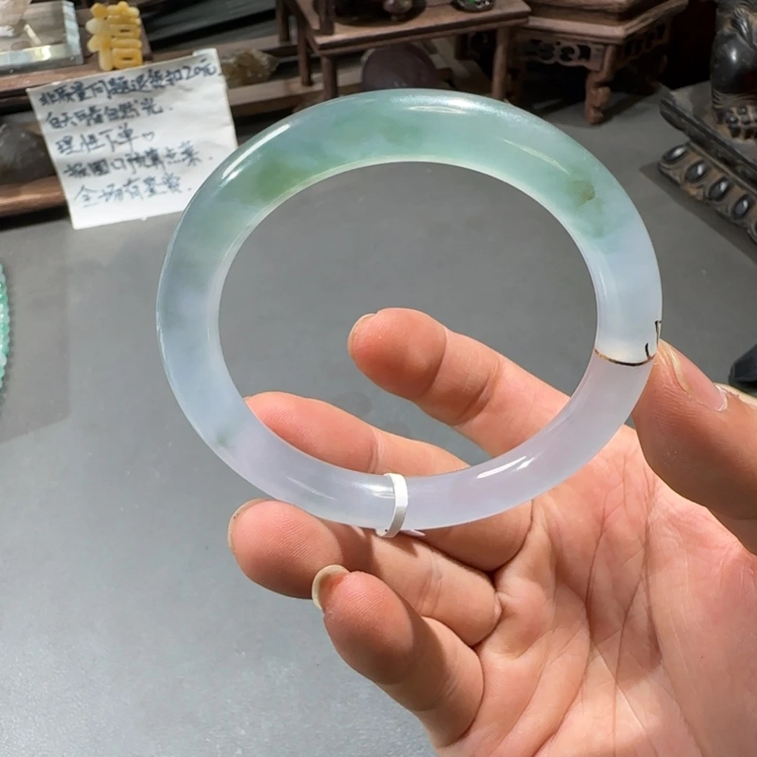 翡翠手镯未镶嵌54.3圆条