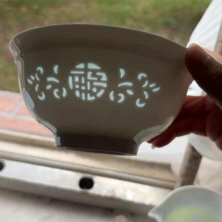 青瓷景德镇陶瓷米饭碗两只青色