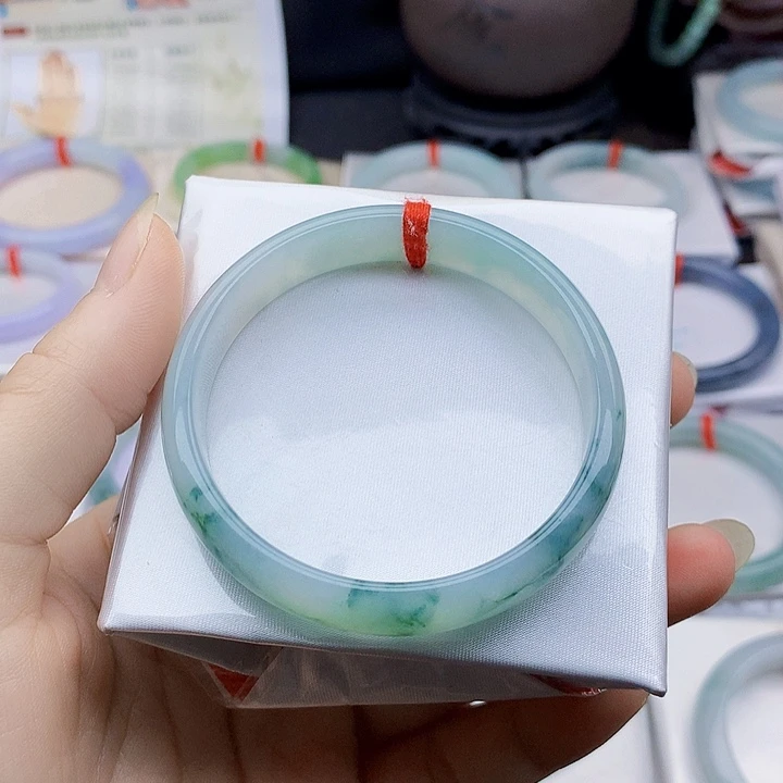 未镶嵌手镯翡翠缅甸天然翡翠A货55.2