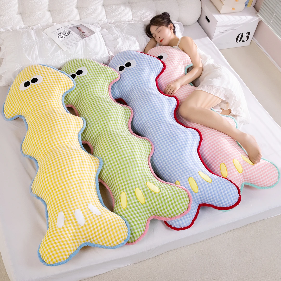 多巴胺鱼骨抱枕长条睡觉专用女生可拆洗床头靠枕靠背夹腿长条枕