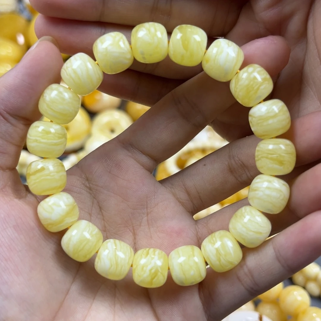 琥珀未镶嵌手串同料老邢手串12mm