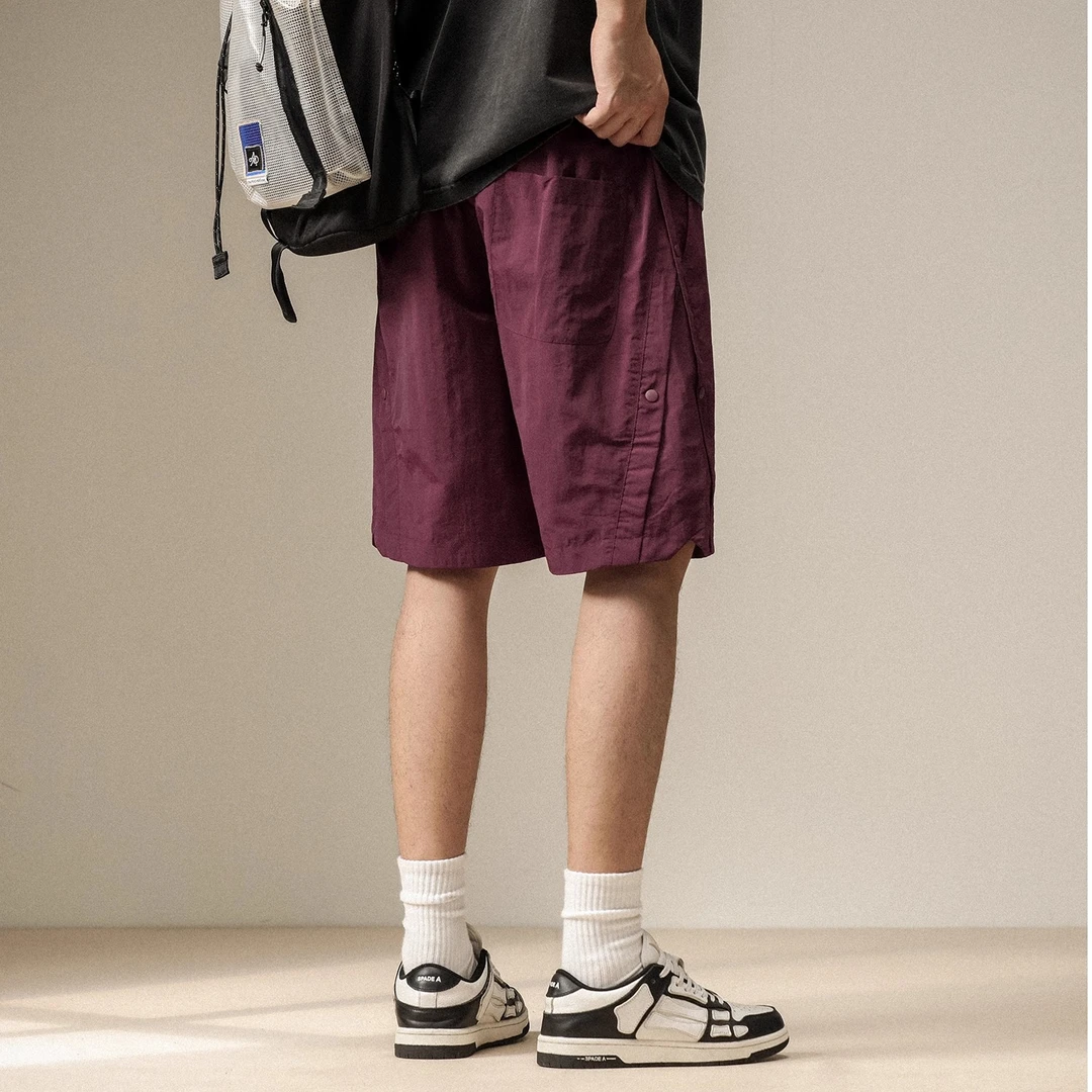 山系户外登山工装短裤男夏季薄款美式复古运动冰丝凉感宽松五分裤