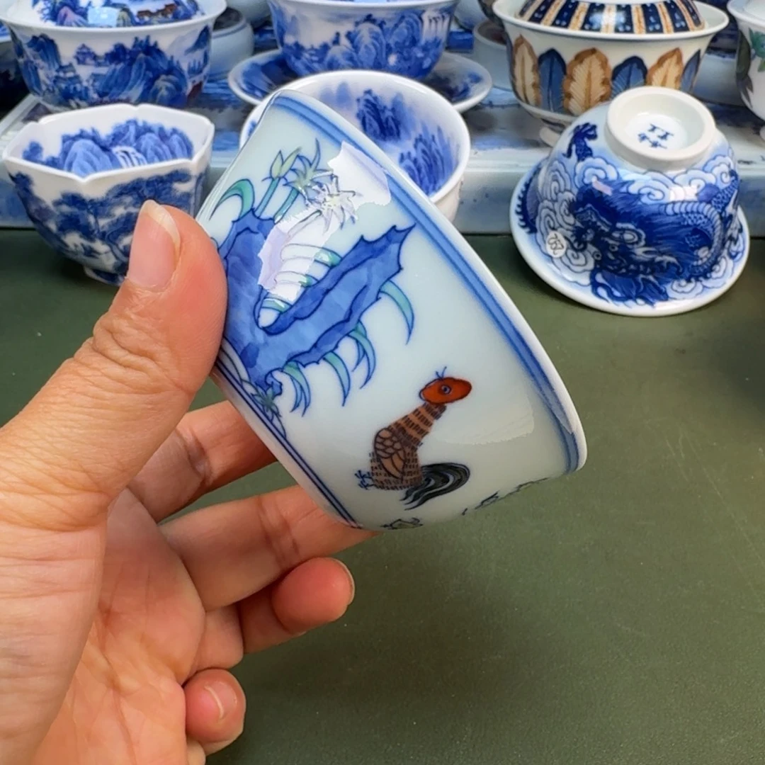 陶景德镇纯手绘茶具圆圆215