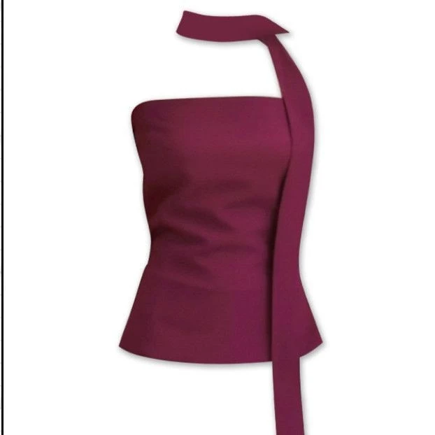 法式气质设计感高级一字肩缎面飘带抹胸上衣女配高腰显瘦短裤套装