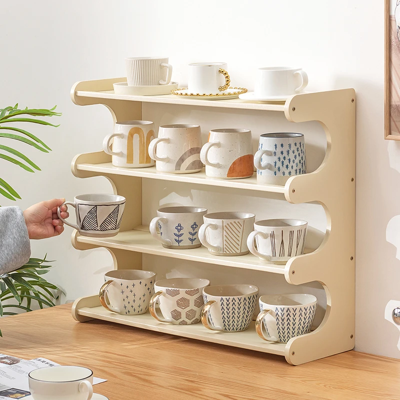 水杯架子收纳置物架桌面茶杯子茶具储物架餐桌多层收纳神器高颜值