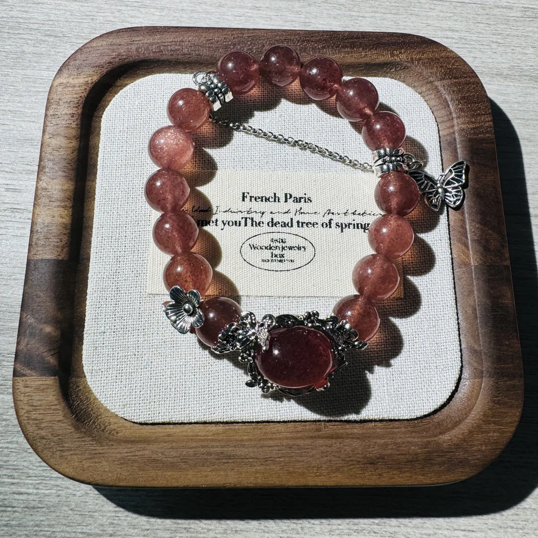 |如嫣|草莓晶单圈设计手串A0168