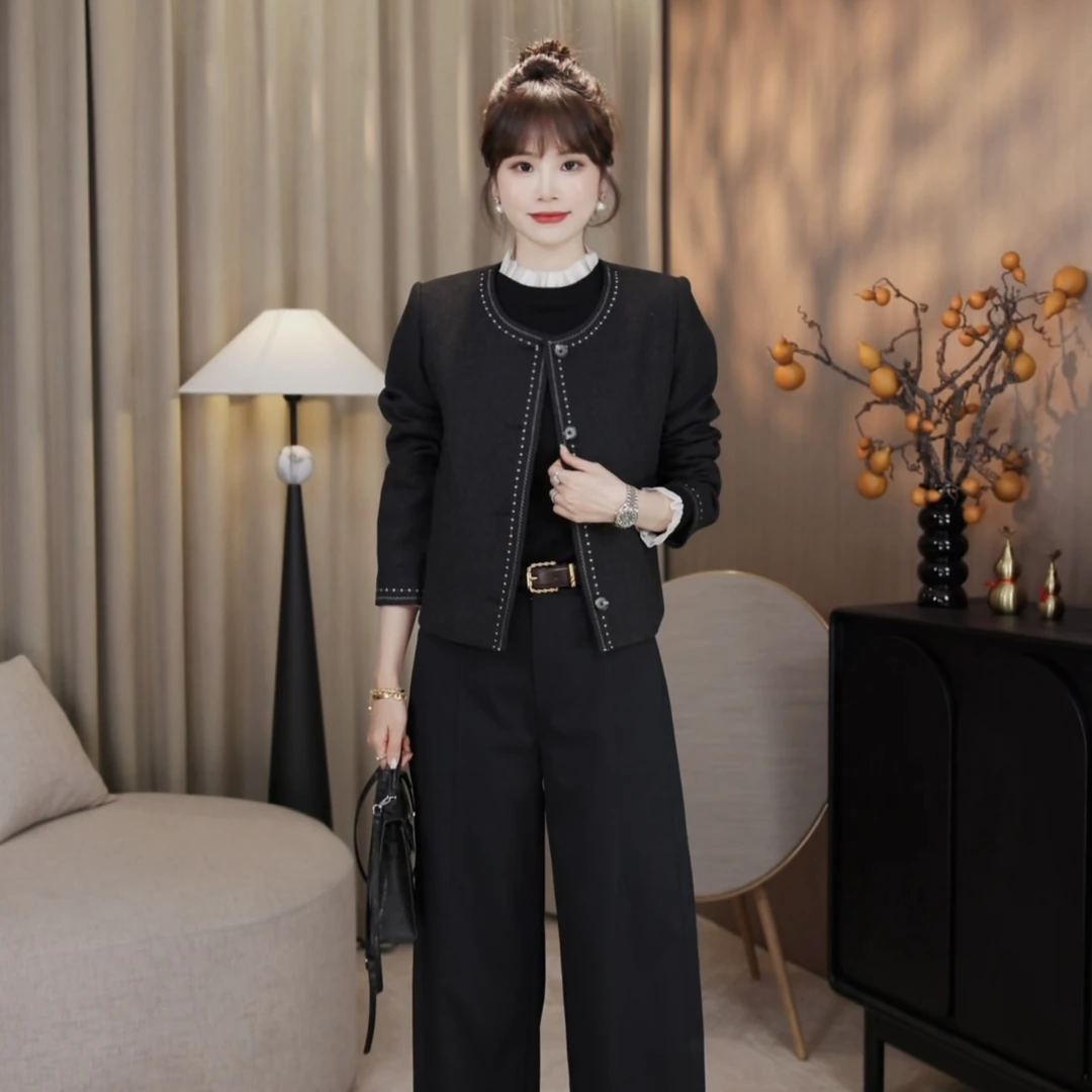 LMENY“维也纳”有腔调~质感敲绝羊毛刺绣氛围感外套25CW023