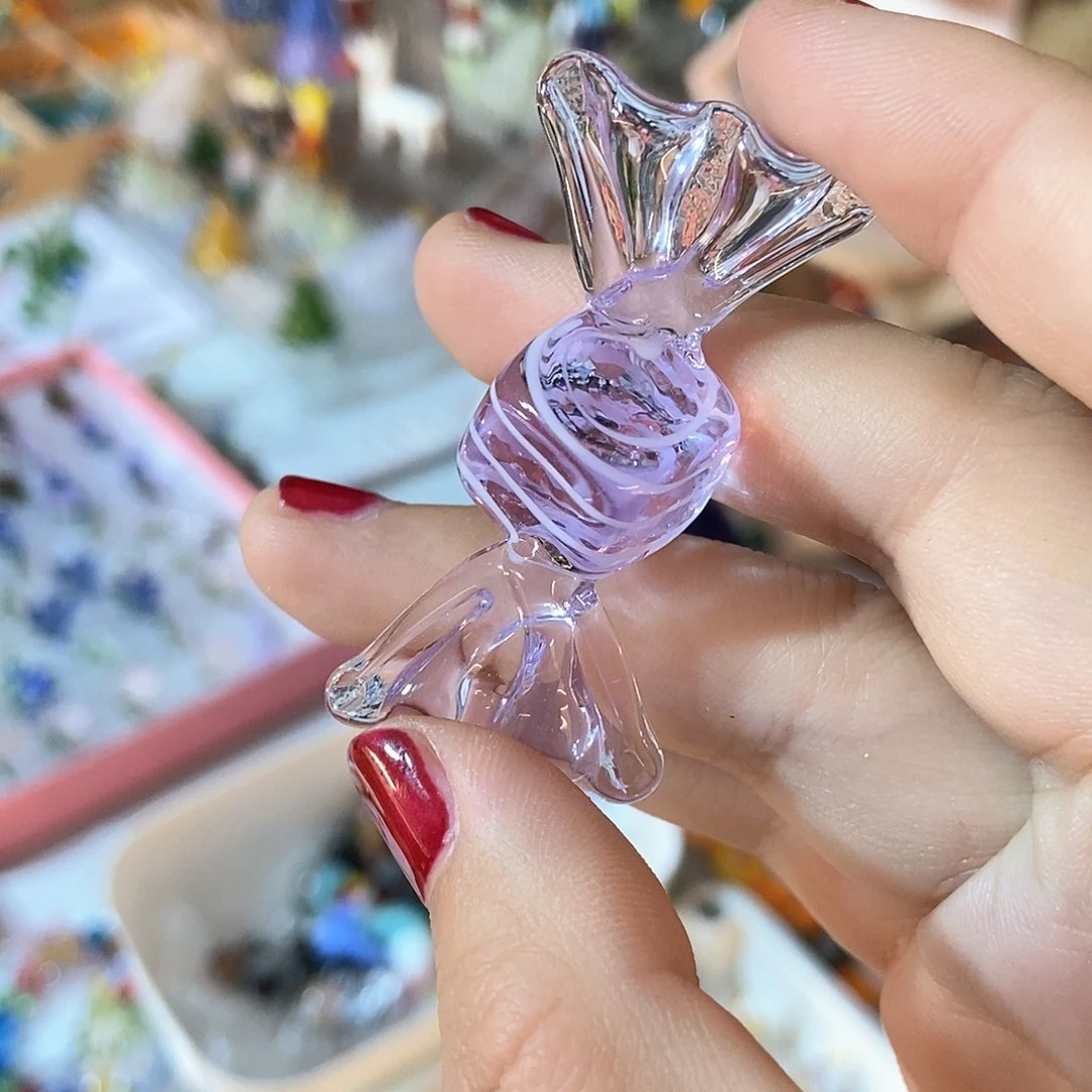 琉璃手工艺品紫色