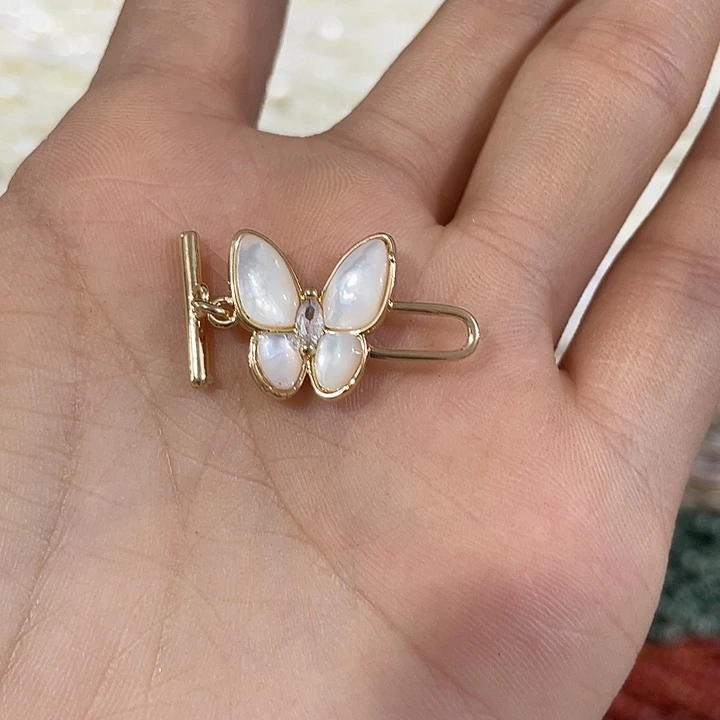 玛瑙/玉髓合金珠宝半成品一个蝴蝶ot贝母