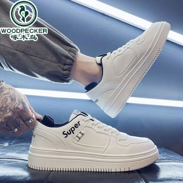 【正品】啄木鸟男鞋2025新款春季韩版男士学生ins秋季男式休闲鞋子
