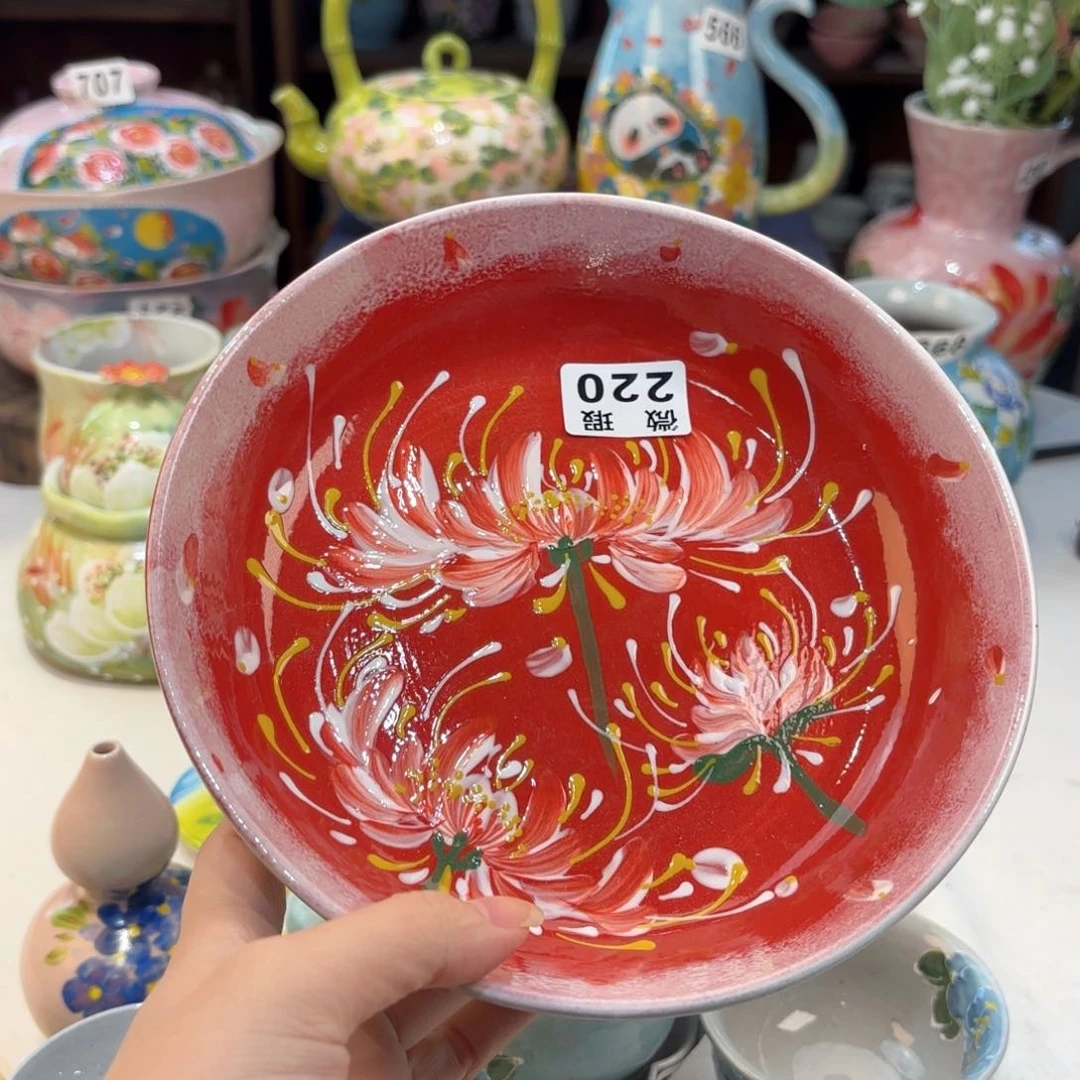 景德镇手绘高温釉下彩陶瓷茶具