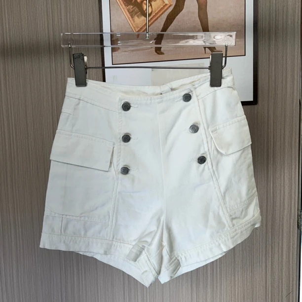 072品牌撤柜女装曼家春夏时尚设计款休闲短裤