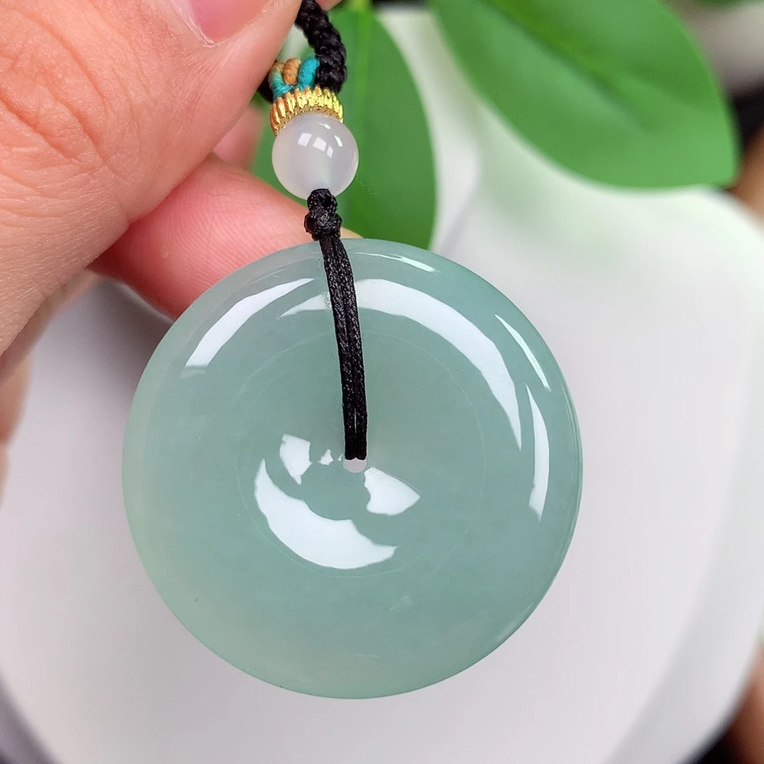 颈饰未镶嵌翡翠平安扣c32.7x6.3mm