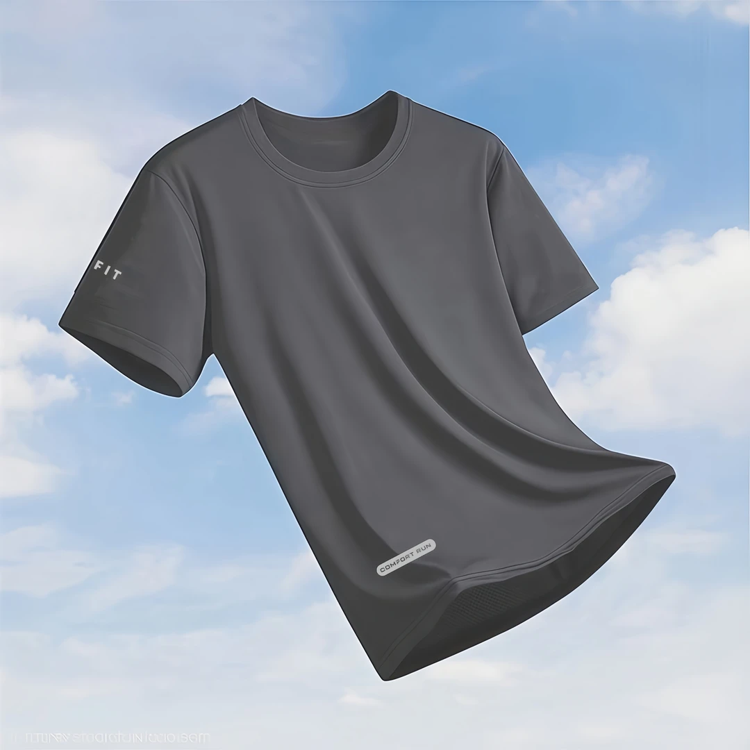 短袖t恤男夏季男士跑步透气健身冰丝速干衣薄款男款运动上衣圆领