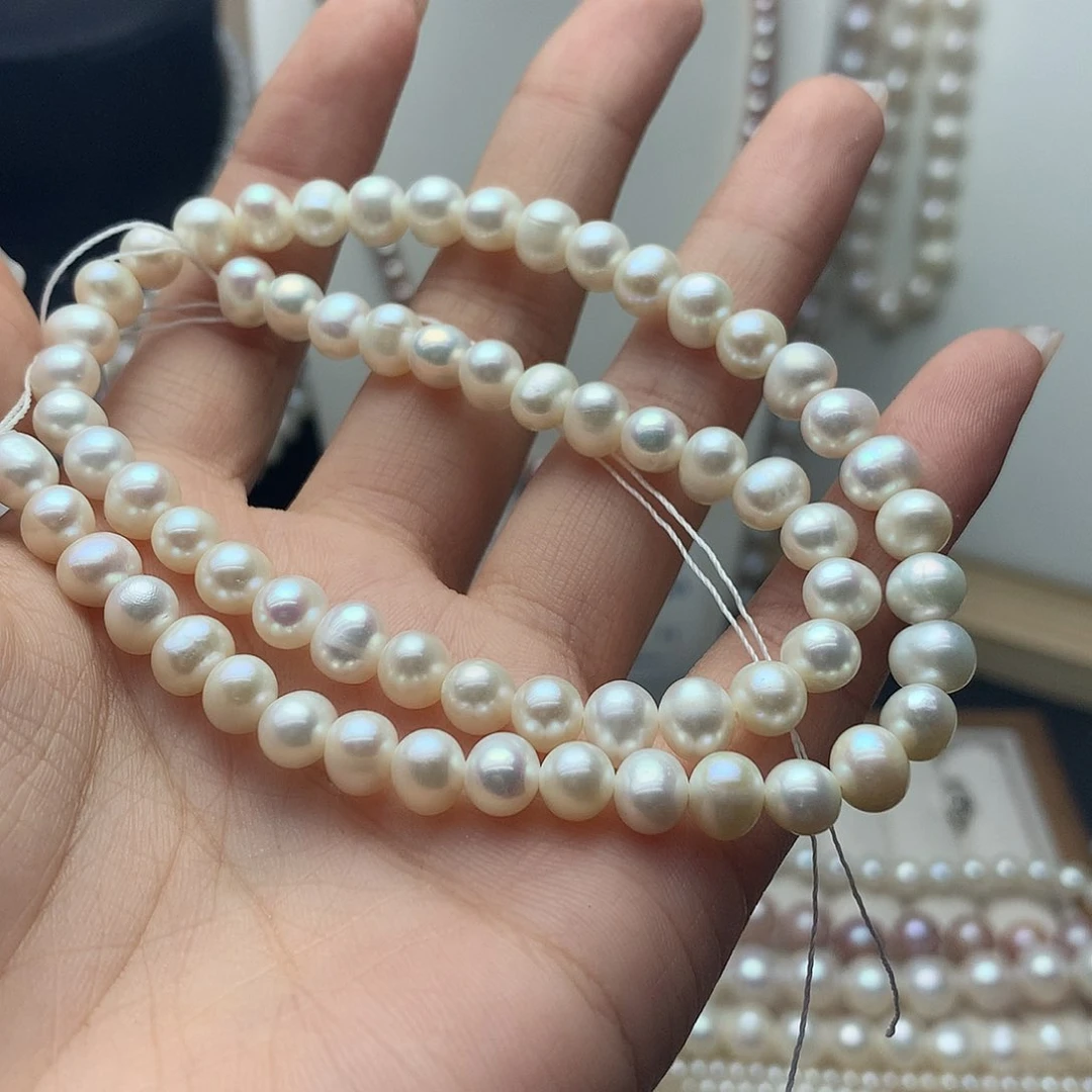 未镶嵌淡水珍珠6-7A**ad61项链