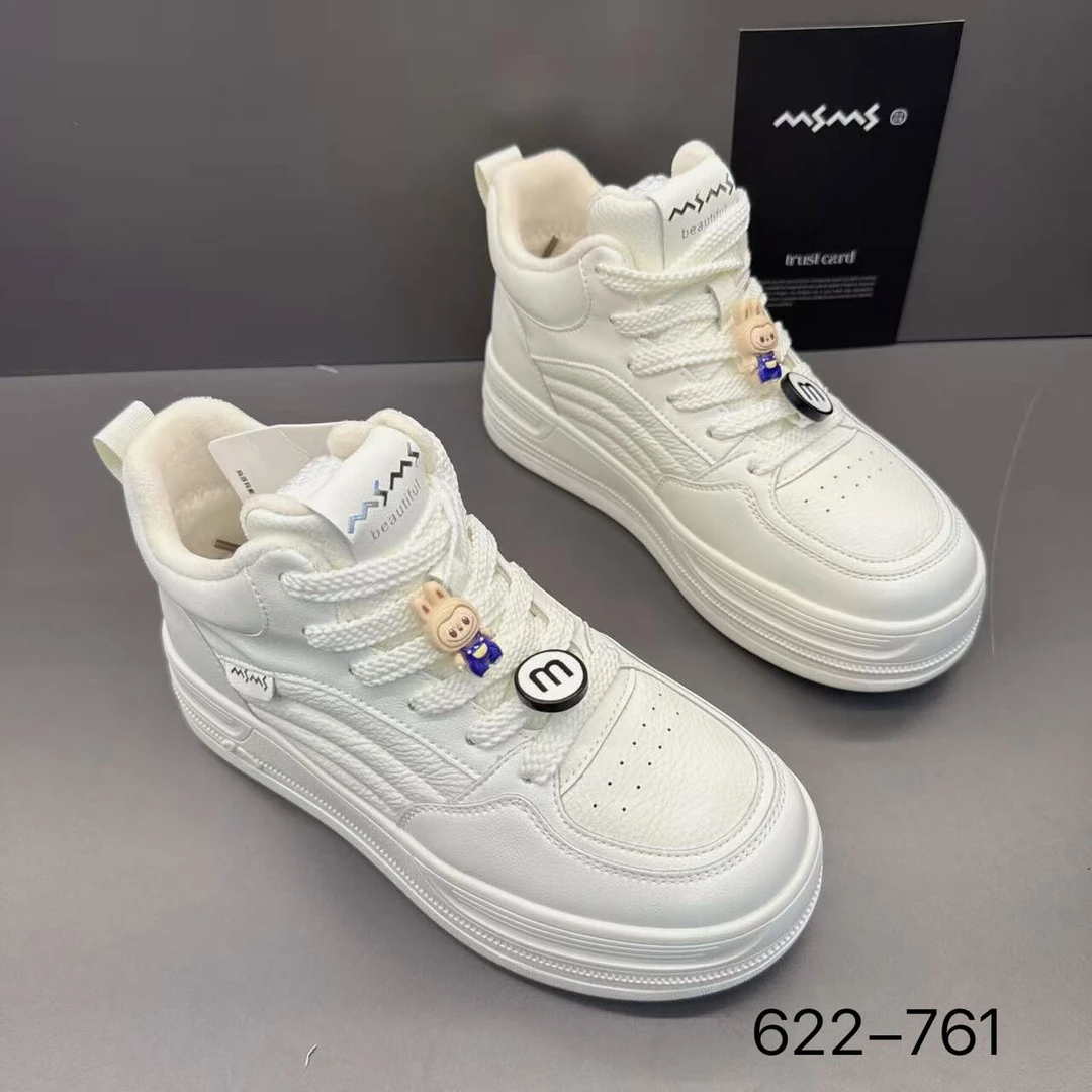 玛莎玛索秋冬新款加绒622-761时尚百搭休闲高腰运动二棉鞋女鞋