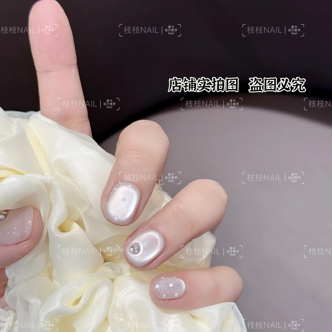 ZHIZHI【蒙娜丽莎】手工穿戴甲秋冬晕染猫眼气质显白-小众设计师