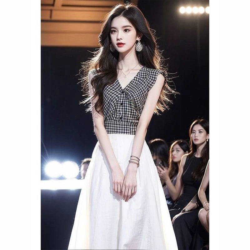 【高级感十足】夏装搭配一整套轻熟小众不撞款气质高级感韩系格子上