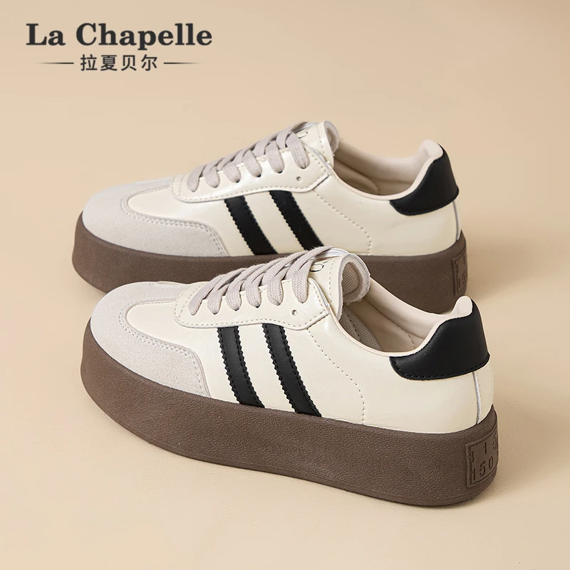 拉夏贝尔增高德训鞋女美式鞋子2025轻奢鞋子女士鞋子2025新款爆款