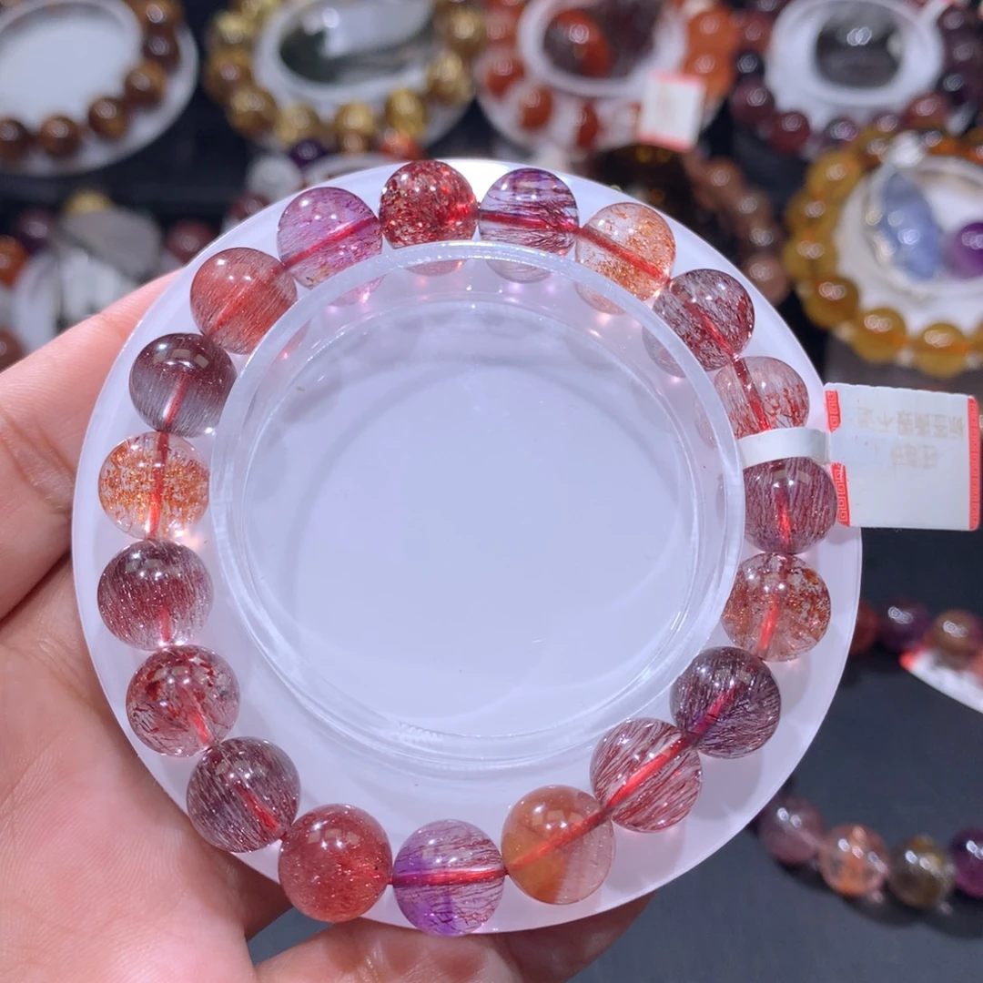 水晶未镶嵌手链稀有色10mm