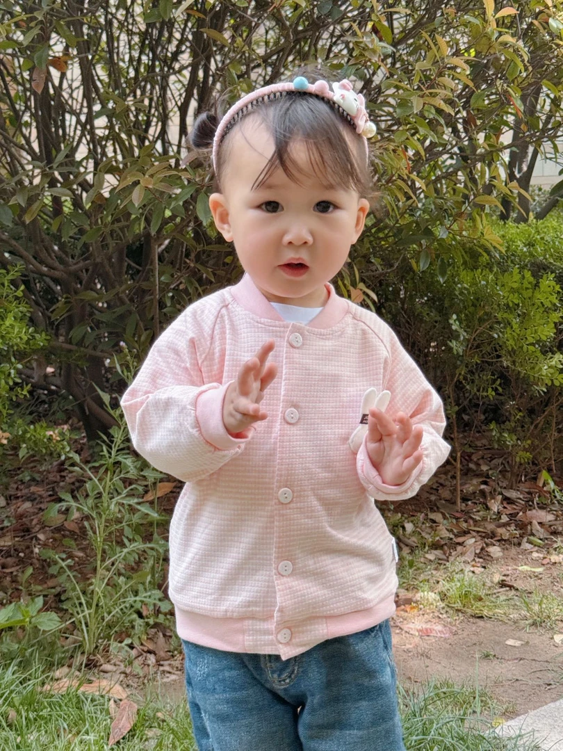 春秋儿童双层小外套宝宝卡通公主外穿男女童开衫棒球服冬季保暖衣