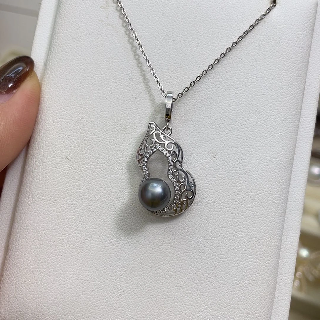 海水珍珠银S925镶嵌吊坠(赠链)