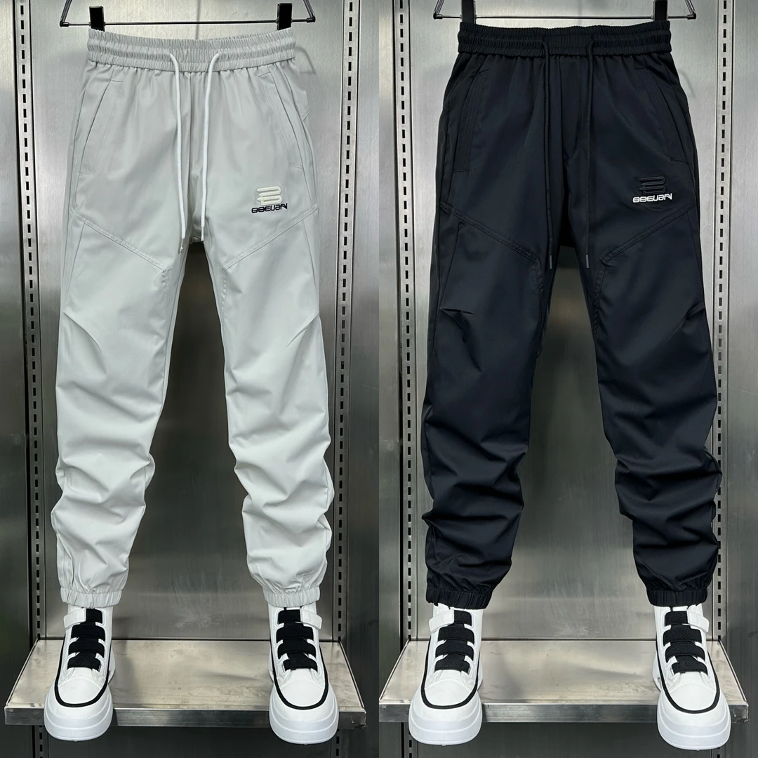 2025夏季薄款运动束脚休闲裤男士时尚户外速干百搭宽松弹力哈伦裤
