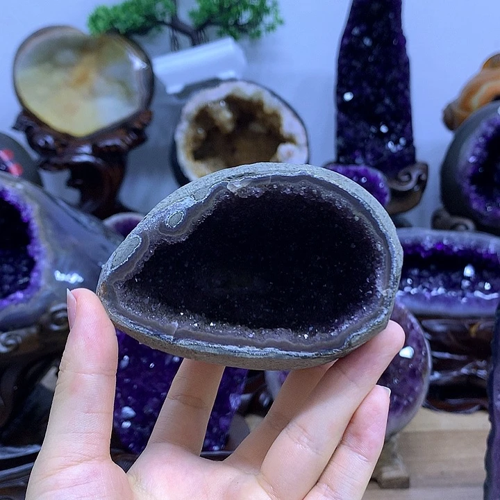 紫晶珠宝半成品未镶嵌