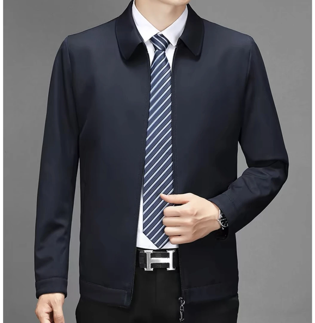 冬季翻领夹棉男士夹克新款公务装行政干部厅局长外套商务轻奢长袖