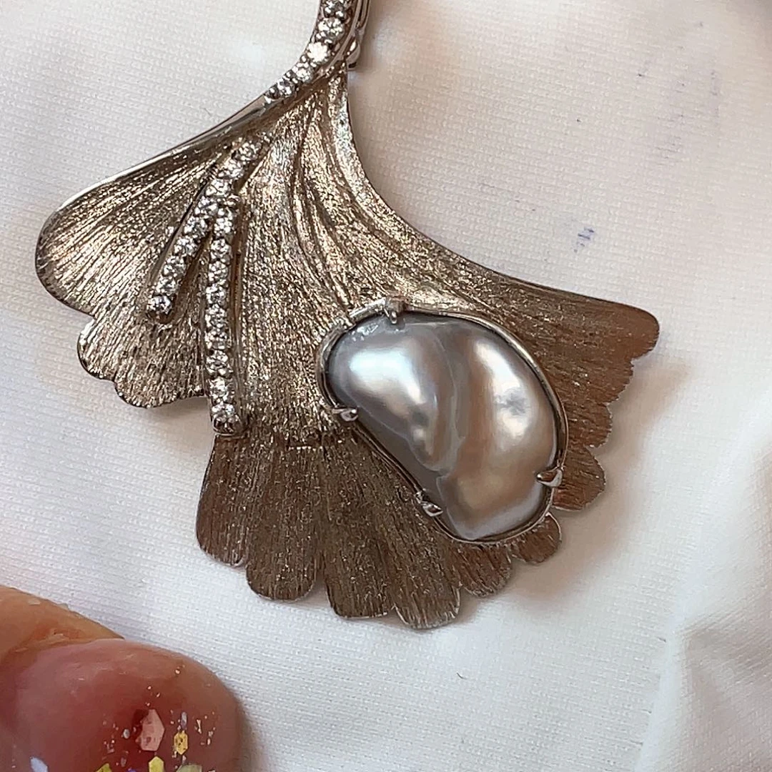 银S925镶嵌颈饰海水珍珠