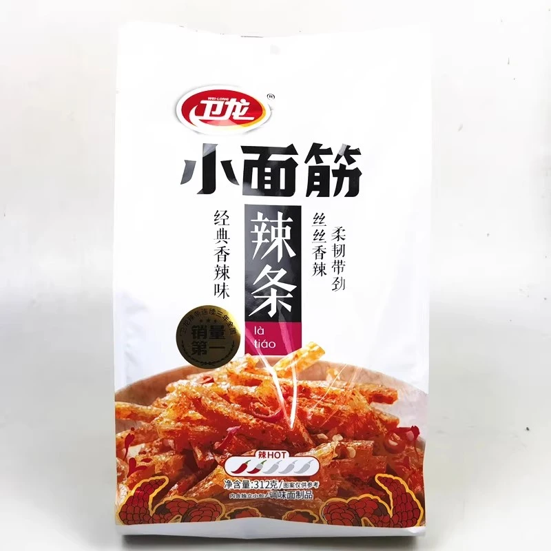 卫龙经典辣条小面筋量贩装312g辣条面筋休闲零食麻辣休闲小吃 2包