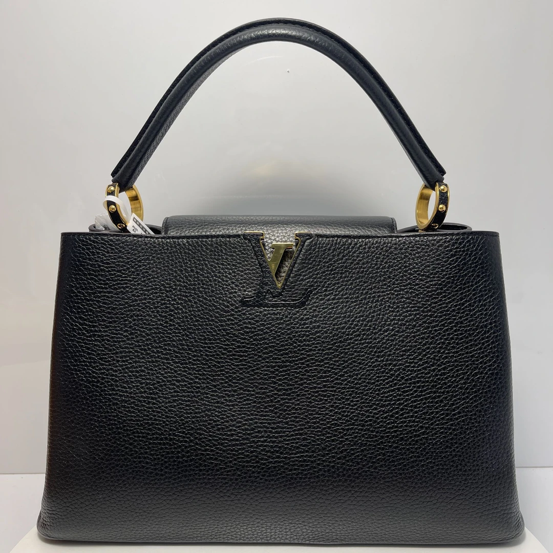 95新 LouisVuitton/路易威登 黑金/cap卡普辛/手提时尚女士包