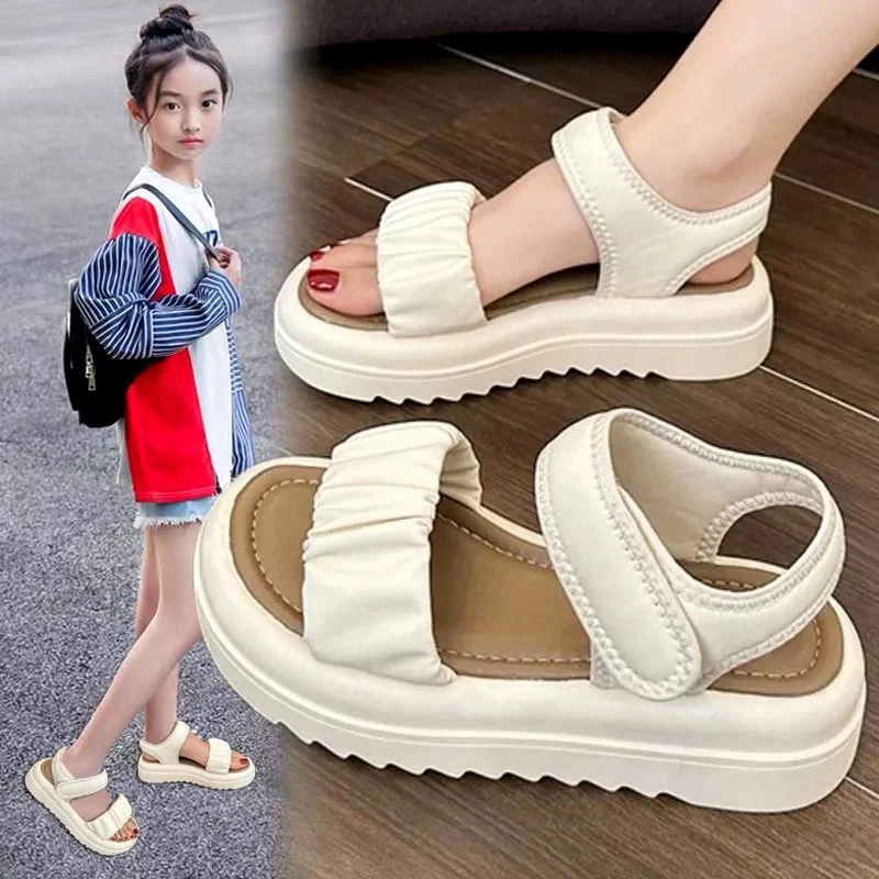 女童凉鞋夏款2025新款儿童时尚沙滩鞋女孩中大童软底公主凉拖夏季