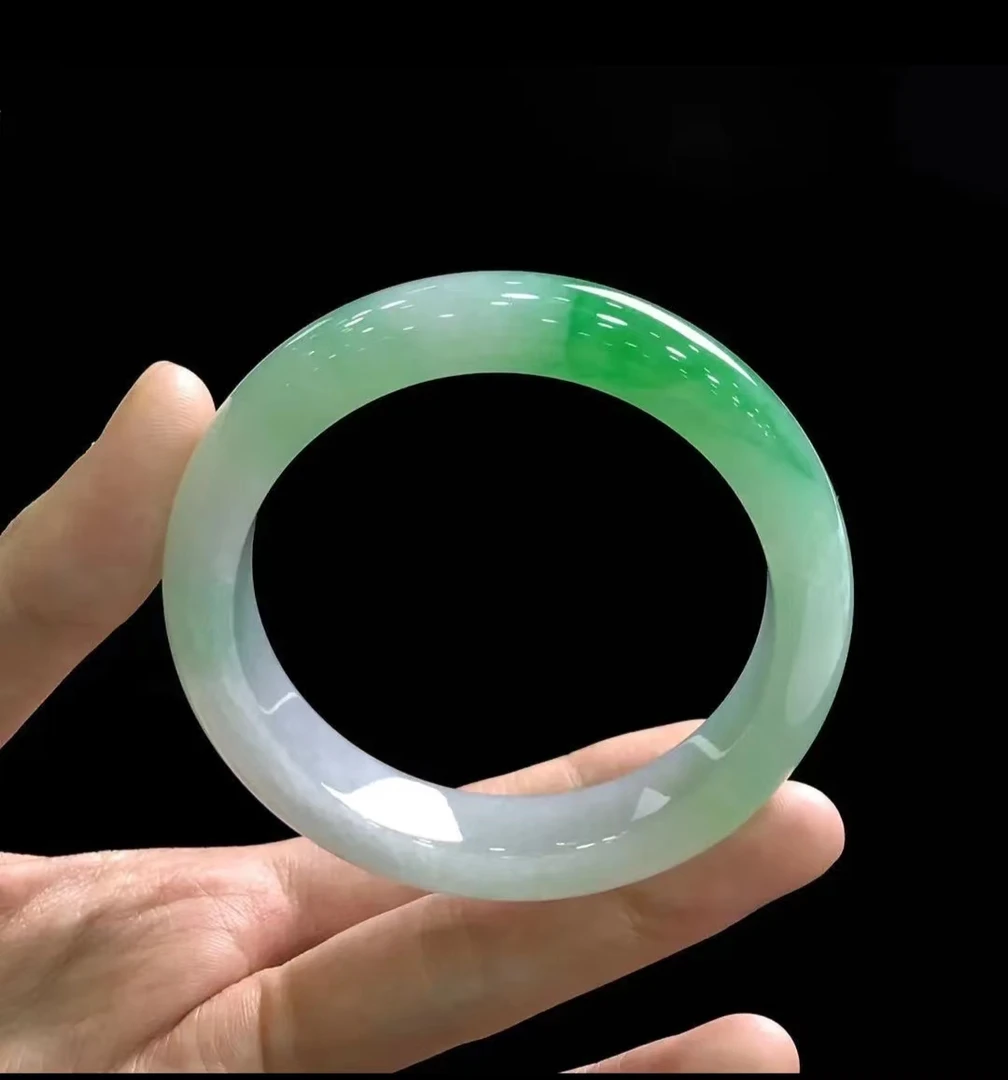 时尚严选女款冰透美人镯平安镯缅甸翡翠处理一物一发所见即所得