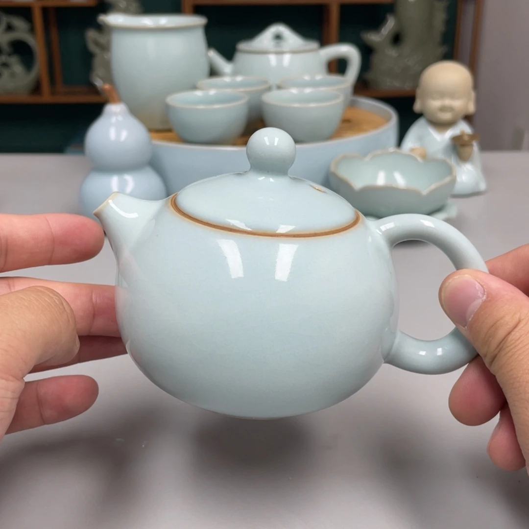 上***道瓷天青色张君老师瑕西施壶