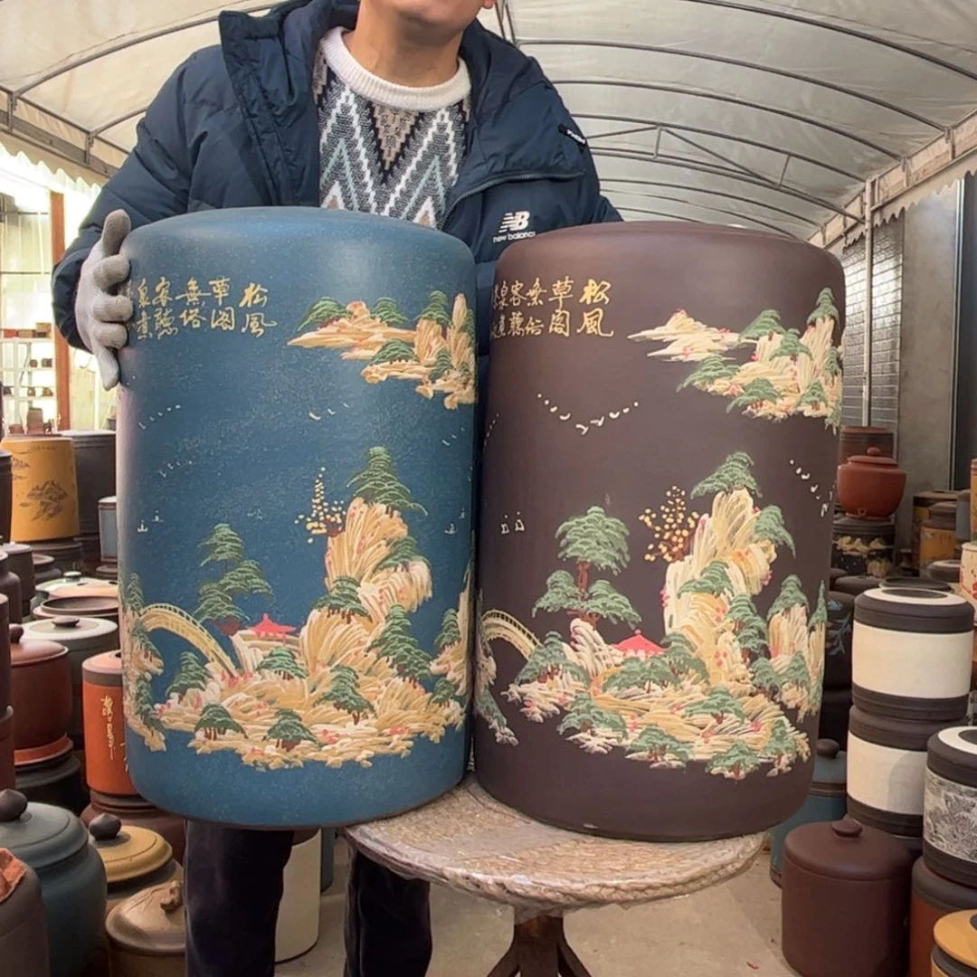 紫砂茶叶罐50 饼茶叶罐