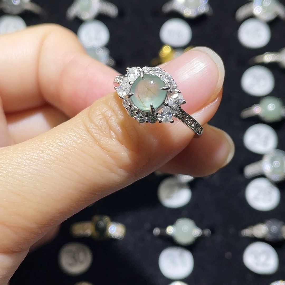 翡翠未镶嵌戒指戒指