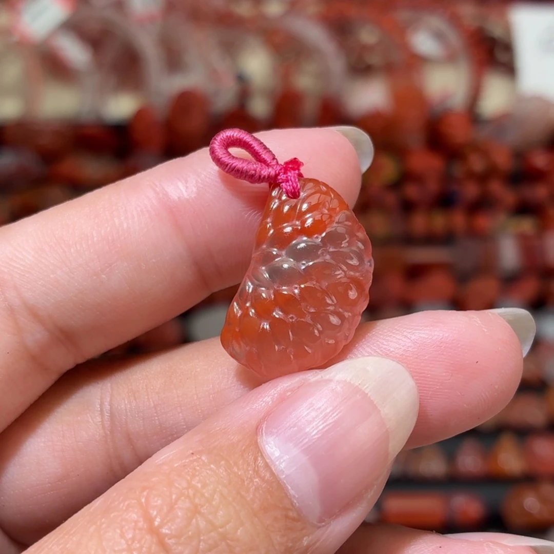 南红玛瑙未镶嵌颈饰橘子瓣