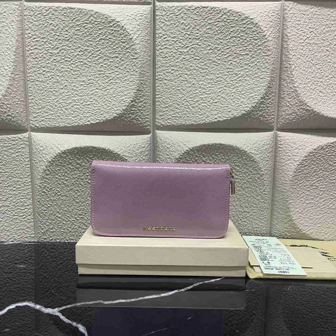 95新 BURBERRY/博柏利 紫色钱包 C1404599 1574