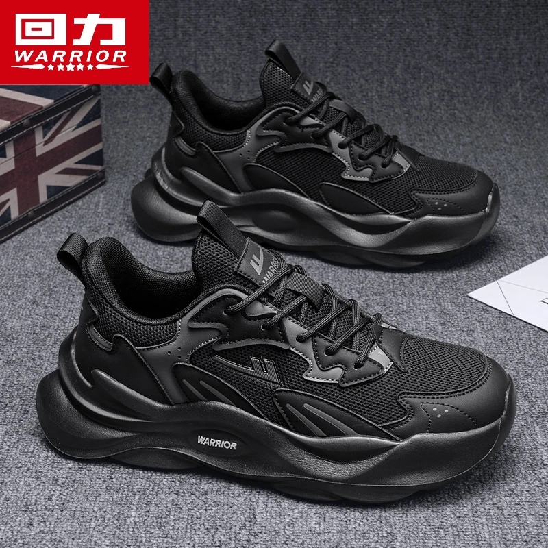 回力男鞋冬季潮流透气网面运动休闲跑步厚底增高老爹2025新款潮鞋