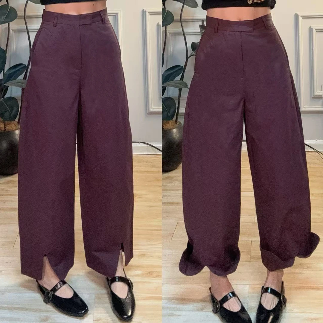 【yue】紫色花瓣裤