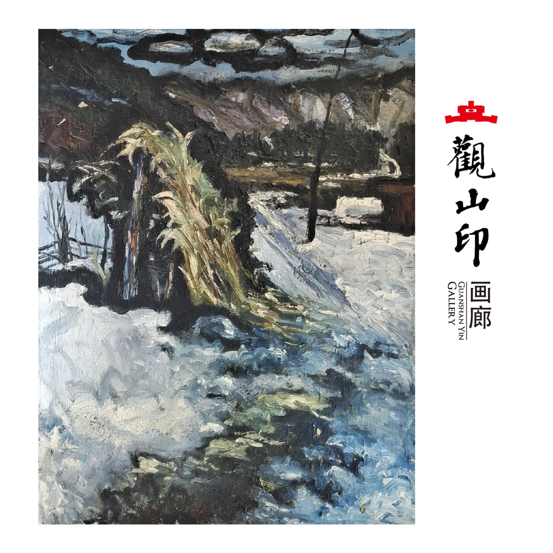 WZH原创手绘风景油画67x48cm乡村作品8404