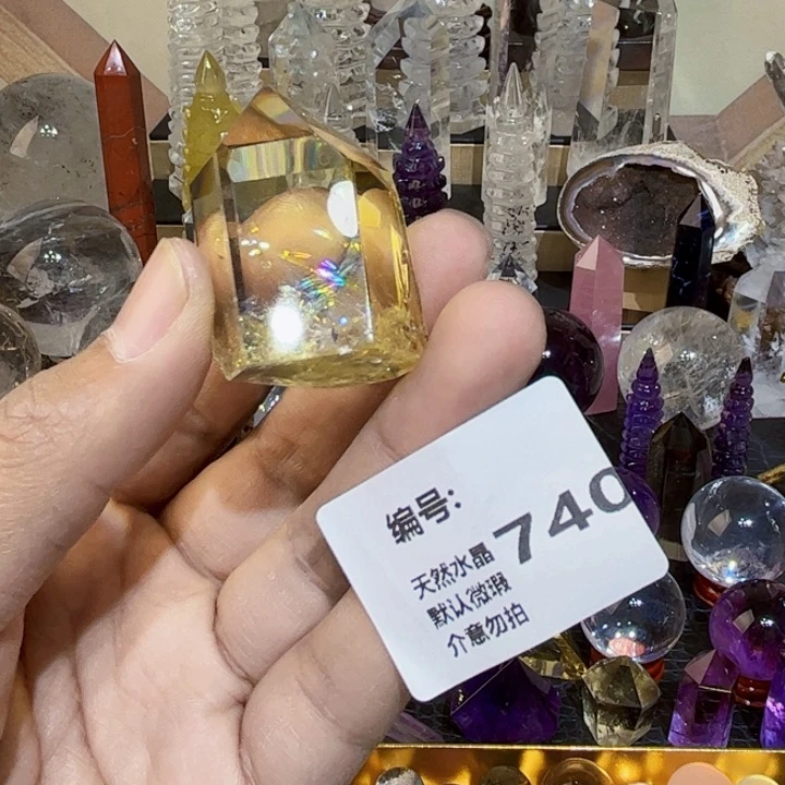 摆件未镶嵌水晶六棱柱