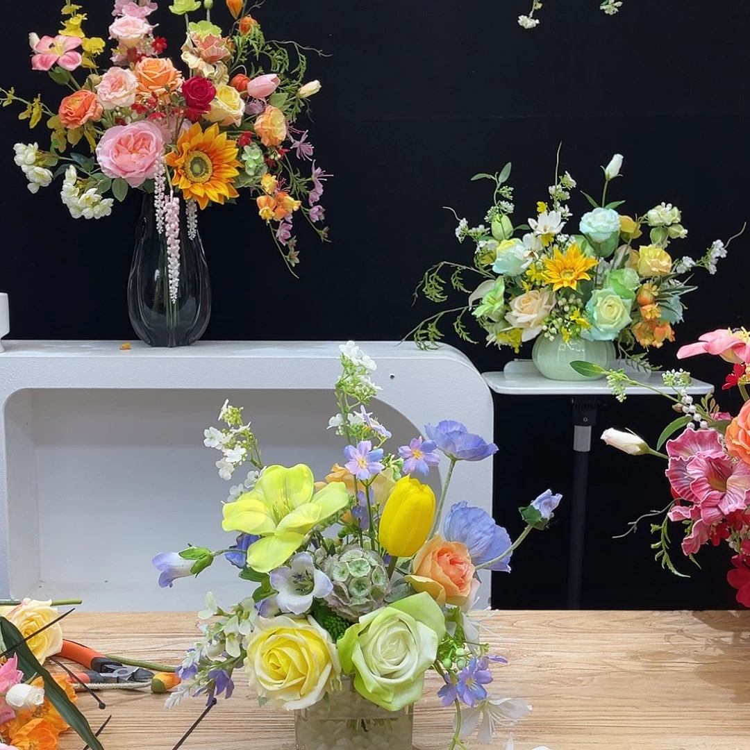 连***浴仿真黄紫橙假水套装