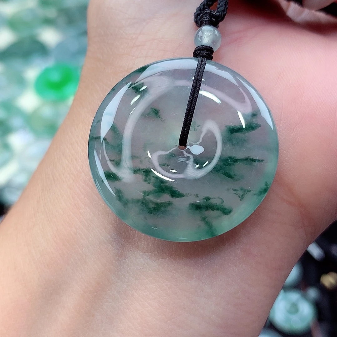 翡翠未镶嵌颈饰编号76尺寸31.1-5.8