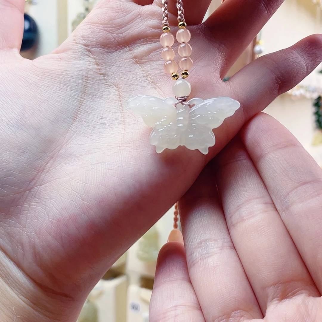 冰***儿和田玉未镶嵌吊坠(赠链)